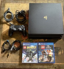 Sony PlayStation 4 Pro 1TB Console Bundle w/ Controller & 2 Games Tested