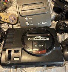 Sega Genesis Console 1601 with controller/hookups with ext port And More