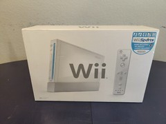 Nintendo Wii Console-White-RVL-001 (Game Cube Comp) w/ Box, 2 Games, Controller