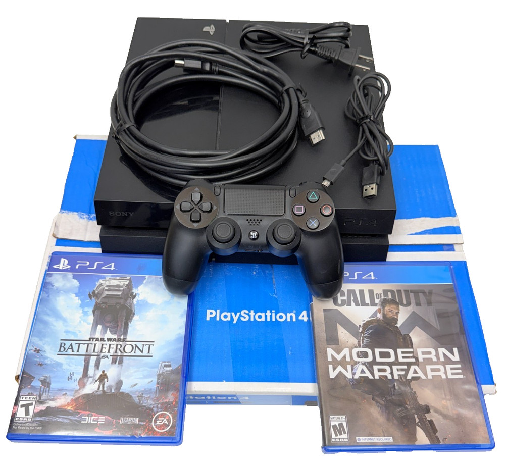 Sony PlayStation 4 PS4 500GB CUH-1115A Console Bundle Controller 2 Games Tested