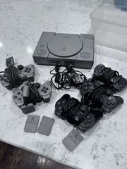 Sony PlayStation 1 SCPH-5501 PS1 Console Game System Controllers Cards Bundle BH