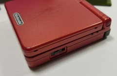 Nintendo GBA SP Gameboy AGS-001 Flame Red w/ Charger, Game, Case – Works Tested