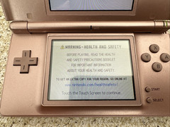 Nintendo DS Lite USG-001 Metallic Rose W/Charger, Stylus & 7 Games Tested/Works