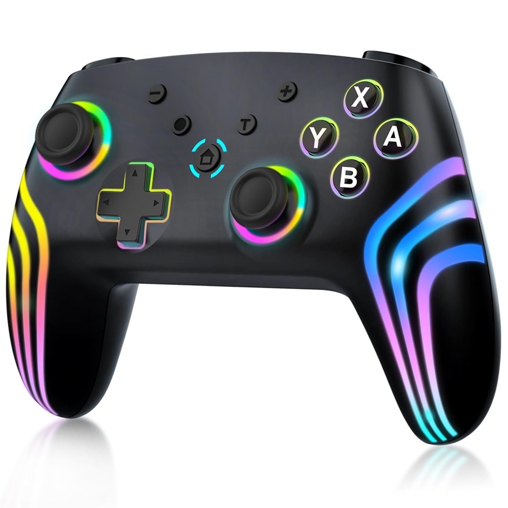 MYSTILUCK Wireless Pro Controller for Switch/Switch 2/Lite/OLED/PC, Black