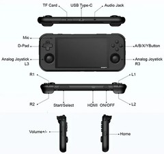 Retroid Pocket 3 Handheld Gaming Console Retro Grey 16 BIt