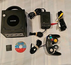 Nintendo GameCube Black Console NTSC-U/C Controller, memory, DOL-101,ROBOTS