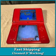 Nintendo DSi XL 25th Anniversary Super Mario Red Handheld UTL-001 Tested W Game!