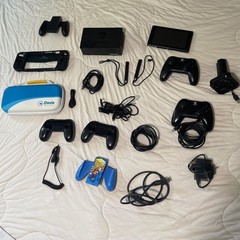 Nitendo Switch Bundle: Controllers, Charging Base, USB, Adapter, Case & Cover
