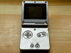 Nintendo Gameboy Advance SP AGS001 Ice Metallic Silver Handheld System Console
