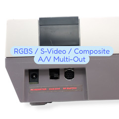 Nintendo NES Console with RGB Mod, Blue LED, Multiout Port, RGB and S-Video