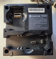 Nintendo GameCube Jet Black Console w/ Power Cable Only Turns On Spins Game