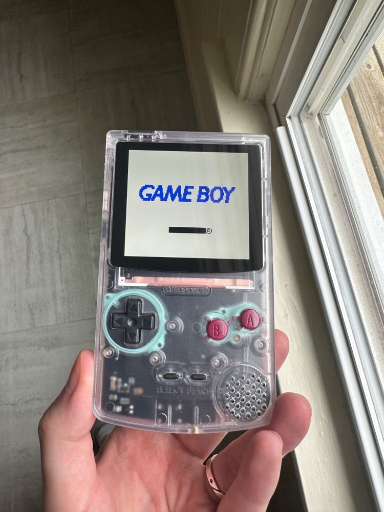 Clear FPGBC FPGA Gameboy Color GBC FP IPS Screen USB-C Rechargeable