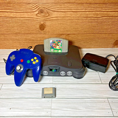 Nintendo 64 N64 System Console OEM Bundle Lot w/ Mario Game – No AV