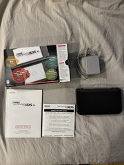 New Nintendo 3DS XL Metallic Black Console USA/Canada Ver. Matching Box + Manual