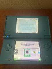 Nintendo DSI Aqua Blue Handheld Console Game System W Stylus And Case No Charger