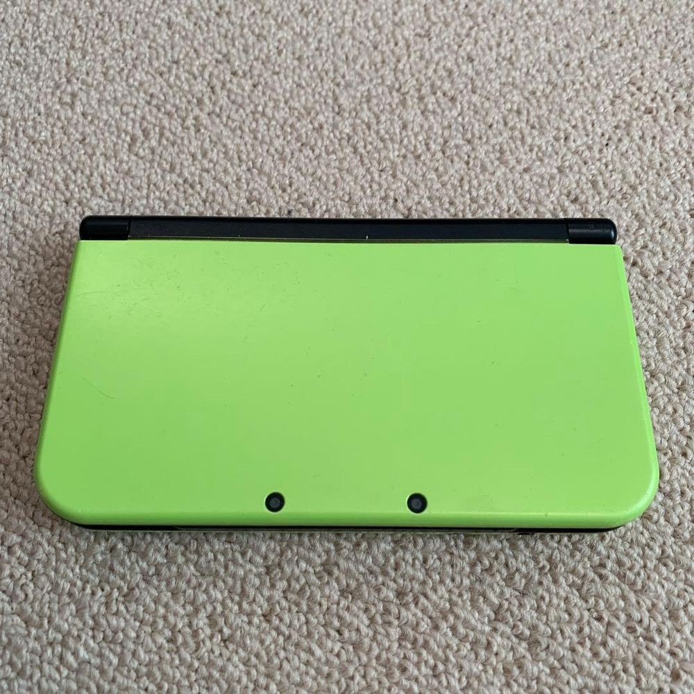 New Nintendo 3DS XL LL lime Black Console Stylus Working Tested Japanese ver