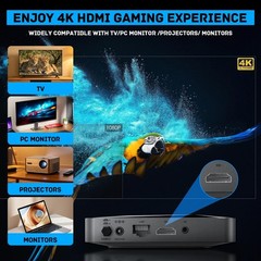 Smooth 4K Retro Game Console – 65,000 Games, Dual System & Dual Band Wi-Fi