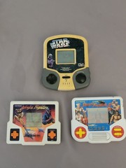 Lot of 3 Vintage 90s Handheld Games Street Fighter, Ninja Fighter, and Star wars
