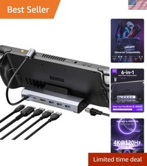 4K@120Hz Docking Station with 100W Charging & Gigabit Ethernet for ROG Ally X