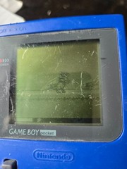 Nintendo Game Boy Pocket MGB-001 Blue Handheld Console System Tested with games