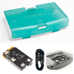 Nintendo Game Boy Advance GBA V5 IPS LCD GLOW TEAL USB-C Rechargeable Battery