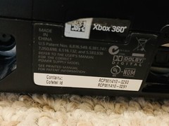 Microsoft Xbox 360 S Slim Console #1439 8MB Black Controller AC Power + 8 Games!
