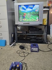 Nintendo GameCube Indigo Console Bundle OEM Controller Cords Tested Working
