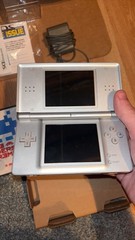 Nintendo DS Lite Launch Edition Silver Handheld System Open Box Mint Console CIB