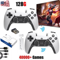 M15 40000+ 4K HDMI TV Video Game Stick Retro Gaming-Console 2 Wireless Controlle