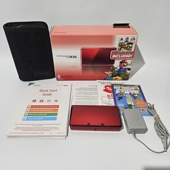Nintendo 3DS Super Mario 3D Land Flame Red Tested Works Complete In Box CIB