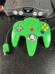 Nintendo 64 N64 Console Power Pack AV Cable And Green Controller Tested