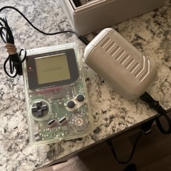 Nintendo Game Boy DMG-01 Clear Handheld Console Bundle w/ Case Manuals Cables