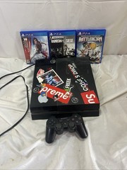 Sony PlayStation 4 (500 GB) CUH-1001A Home Console W/ Remote & 3 Games Tested