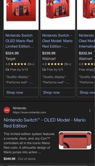 Nintendo Switch (OLED Model) HEG-001 Mario Red Edition 64GB Console