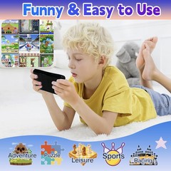 Handheld Game Console for 3.5″ IPS Large Screen Rechargeable,Preloaded 216 Vi…