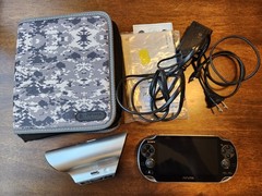Sony PlayStation Vita PCH-1001 Black Handheld Console with Carrying Case