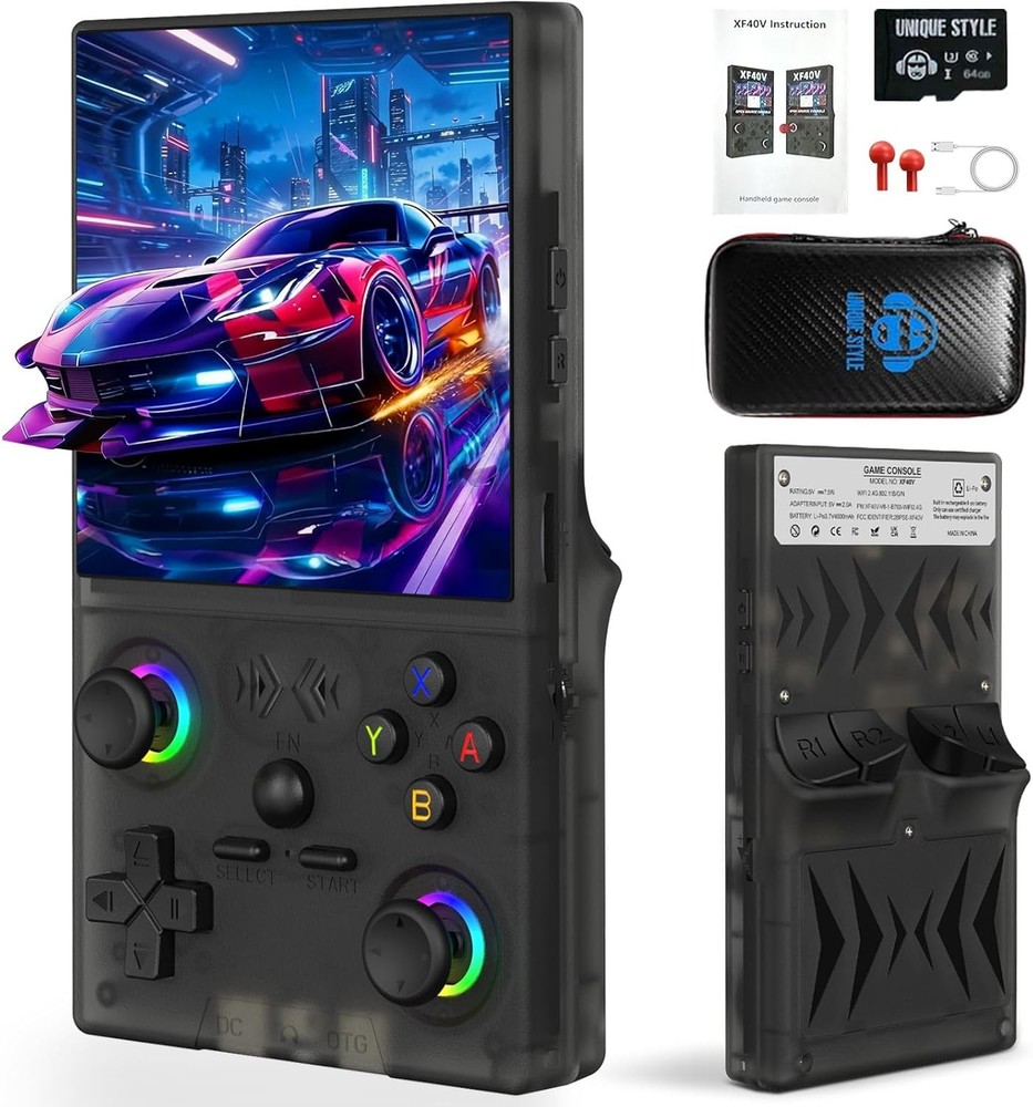 Retro Handheld Game Console with 2X Detachable Joysticks – 4.0 Inch IPS HD 64GB