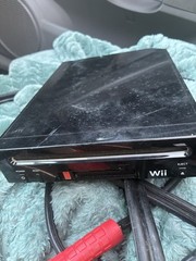 Nintendo Wii Black Console With Cords Tested And Works – See Pics