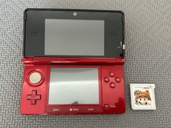 Nintendo 3DS XL Handheld Game Console Only RED-001 Red/IT WITHOUT CHARGER