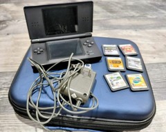 Nintendo DS Lite Video Game Handheld System w/Case, 6 Games (Pokémon), & Charger