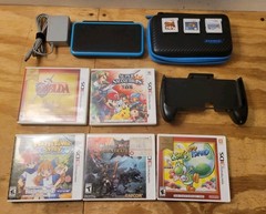 8 Games — 2DS XL Turquoise Blue Game Console with Accessories and Charger