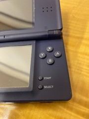 Nintendo DS Lite Enamel Navy Console W/Pen Japan Ver Tested Working Used