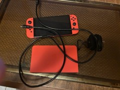 Nintendo Switch OLED Handheld System 64GB + 128GB SD Region Free Mario Red