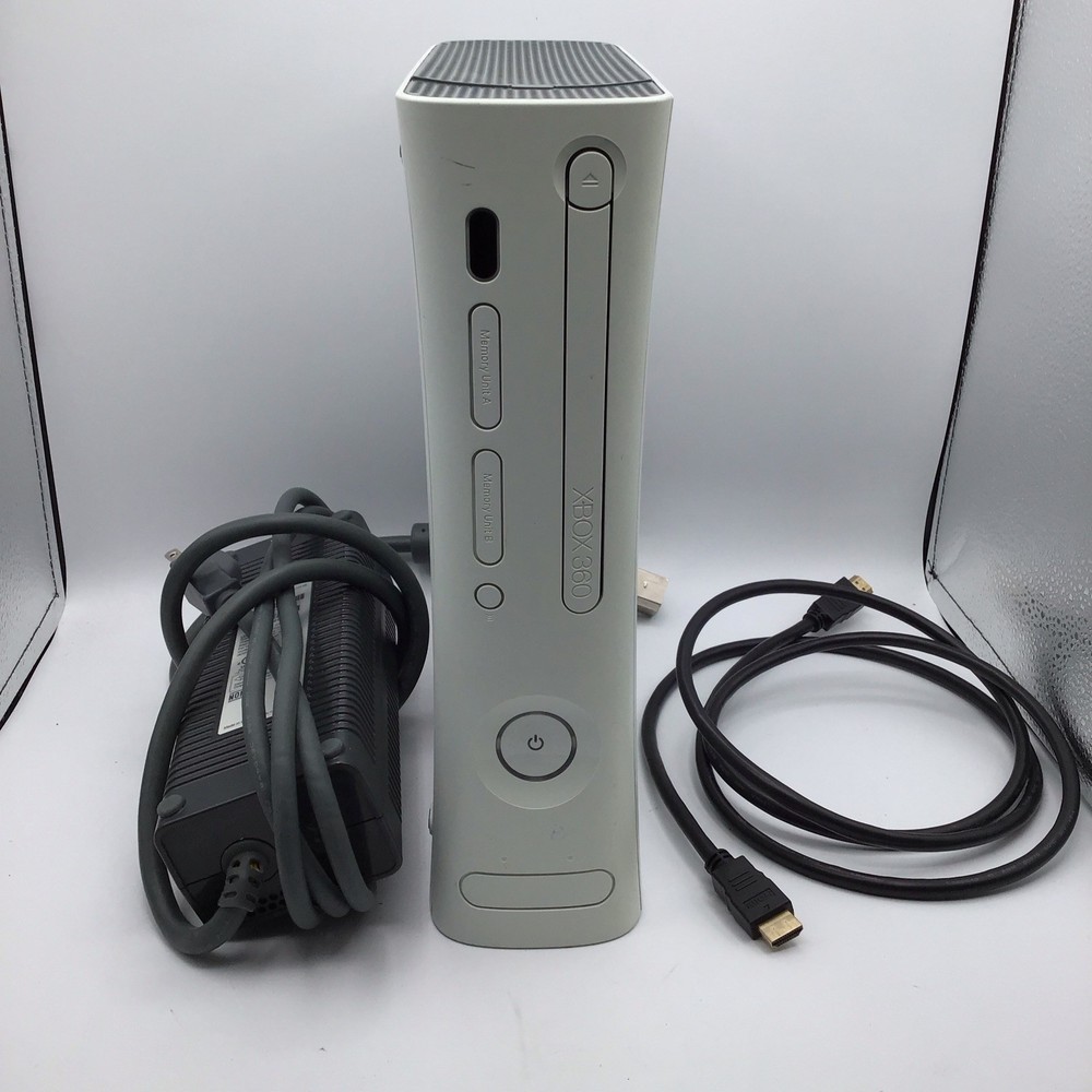 Microsoft Xbox 360 Console White Fat System w/ Power Supply & HDMI Cable Used
