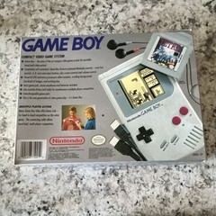 Nintendo Game Boy DMG-01 Clear Handheld Console Bundle w/ Case Manuals Cables