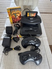 SEGA Genesis Model 2 Console Bundle with 32X Add-On, Doom & Controllers- Tested