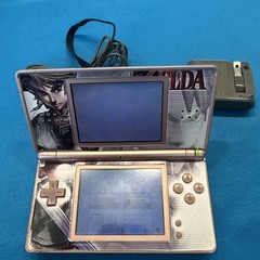 Nintendo DS Lite Handheld Console Metallic Rose USG-001 WORKS Link Zelda Skin