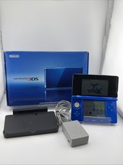 Nintendo 3DS Cobalt Blue Console Complete In Box Region Free, 32GB Card W/ Games