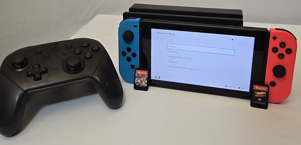 Nintendo Switch 32GB Gray Console with Neon Red and Neon Blue Joy-Con