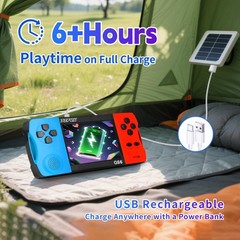 Handheld Game Console for 3.5″ IPS Large Screen Rechargeable,Preloaded 216 Vi…